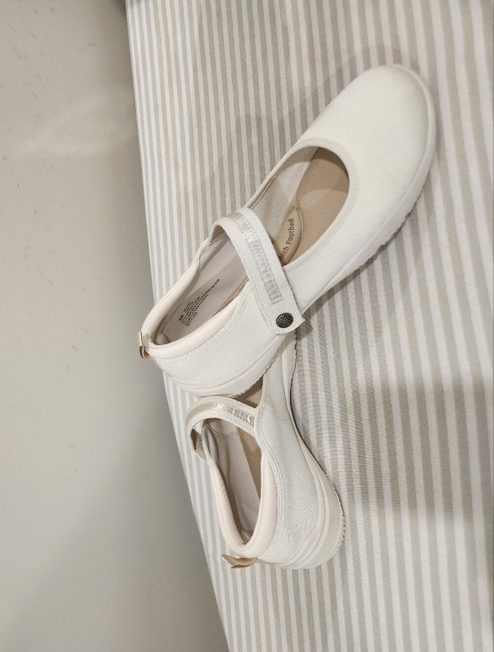JSport by Jambu White Mary Jane Casual Flats